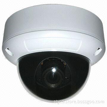 Vandal-proof Dome Camera, Weather-proof IP65 Rate, 2.8 to 12mm Manual Zoom Lens, DC12V